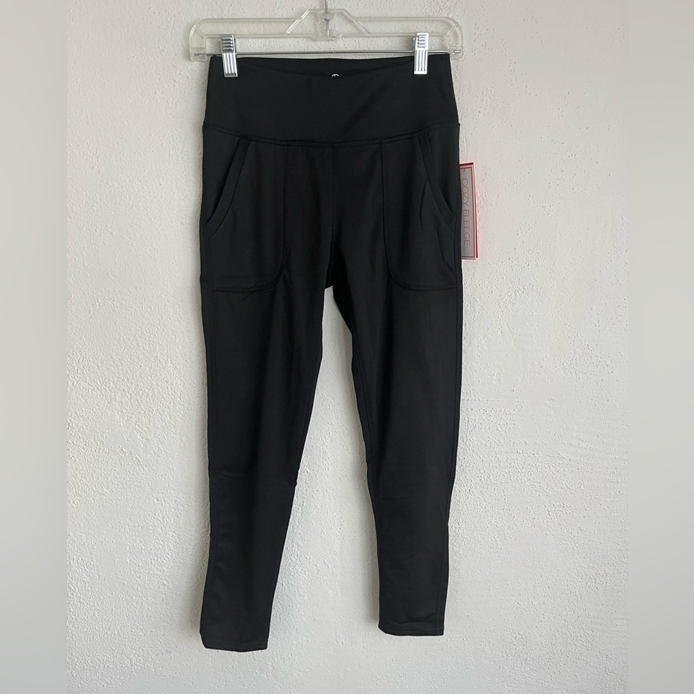 Adrienne Vittadini AV Sport Women’s Athletic Leggings S Black New
